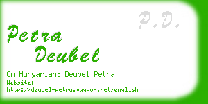 petra deubel business card